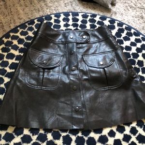 Zara button up leather skirt size xtra small